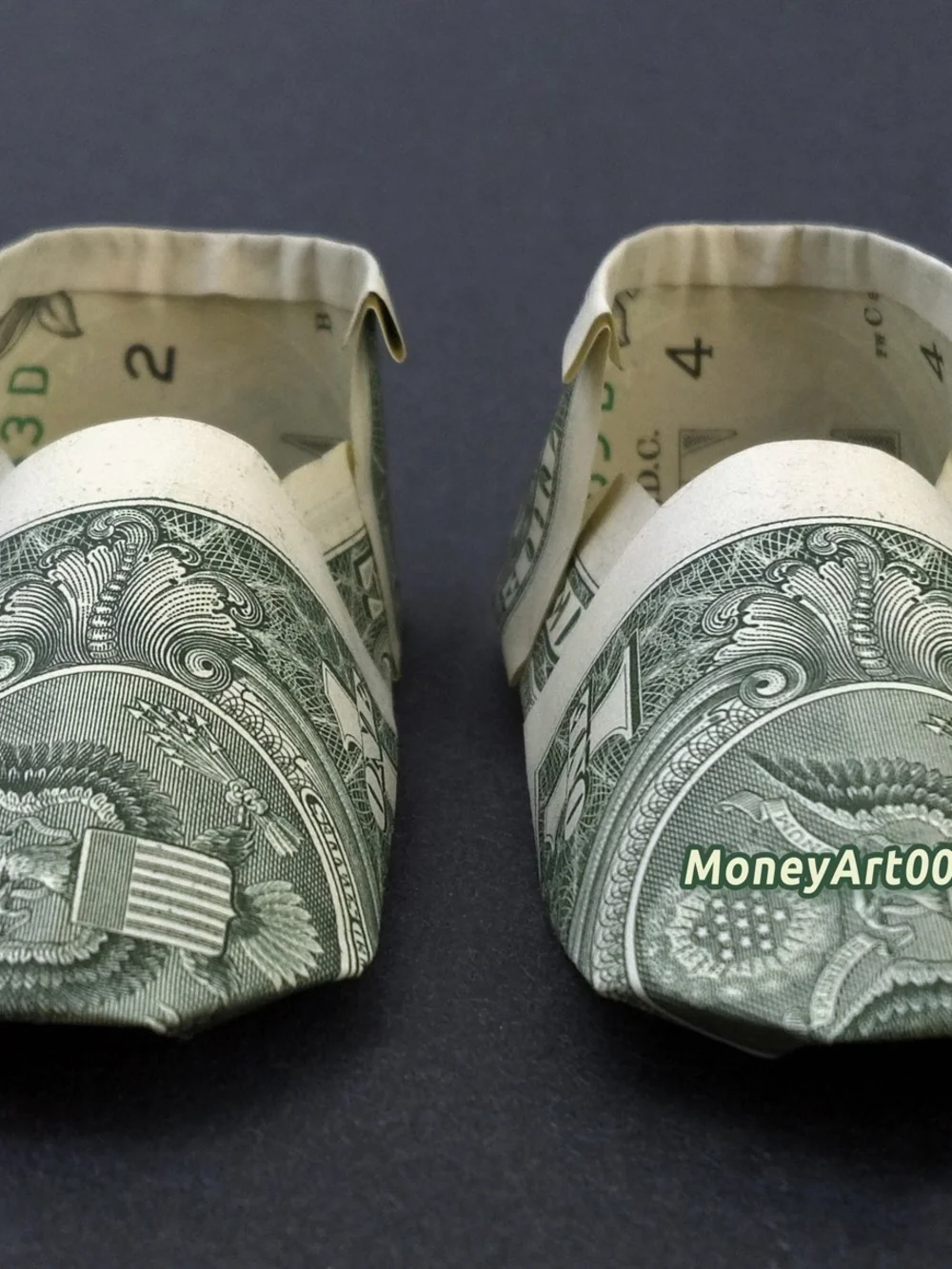 Handmade Gift Item - Money Origami Baby Shoes - Dollar Origami Clothes
